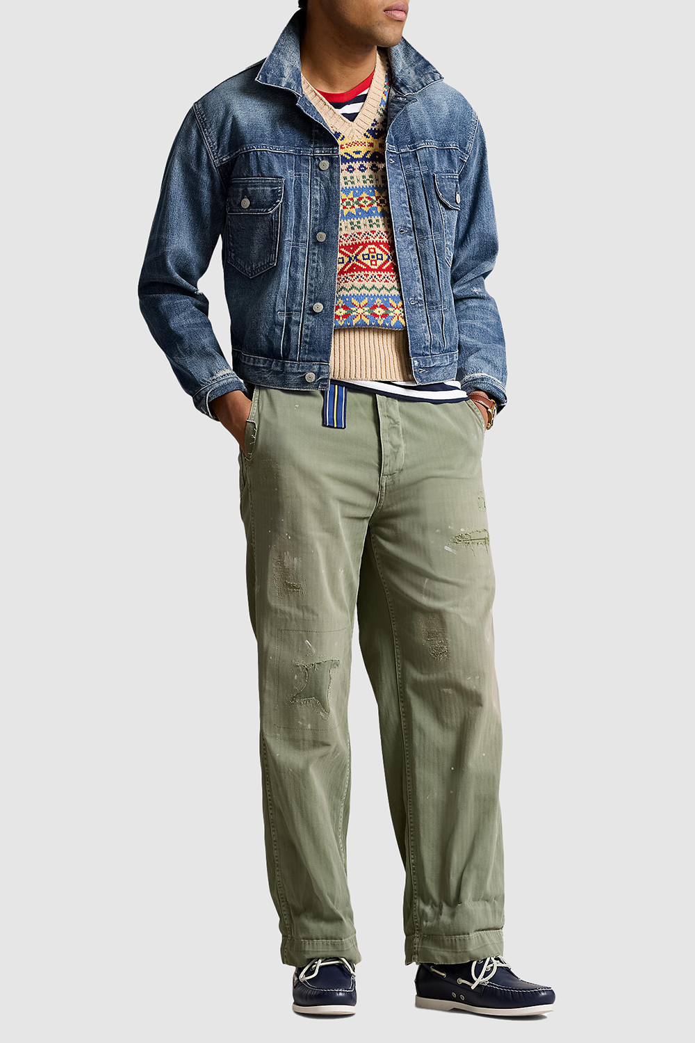 תמונת כל הלוק של ז'קט ג'ינס